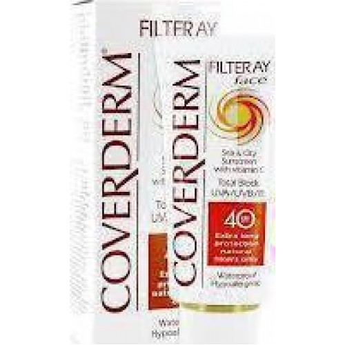 COVERDERM FILTERAY FACE SPF 40 TINTED (LIGHT BEIGE)