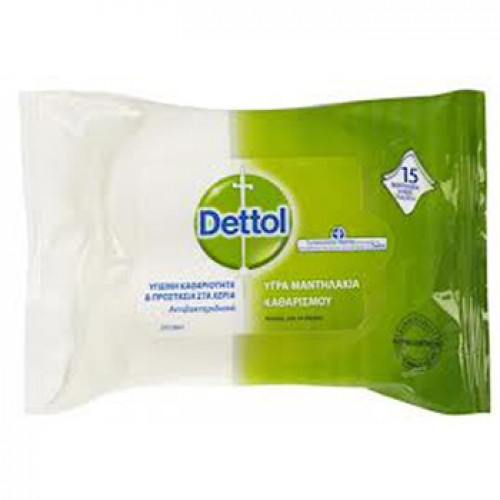 DETTOL WIPES *15 ΥΓΡΑ ΜΑΝΤΗΛΑΚΙΑ - DETTOL
