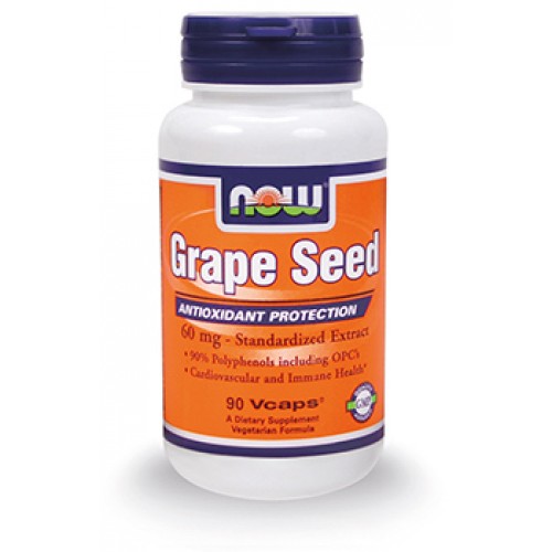 NOW GRAPE SEED ANTIOXIDANT 60 MG 90 VCAPS
 - NOW FOODS