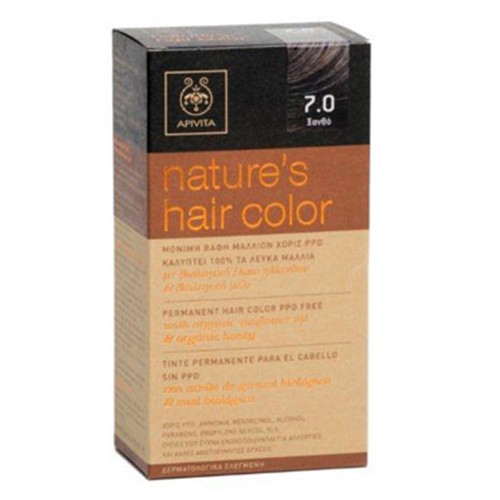 APIVITA NATURE'S HAIR COLOR N7,0 Φυσικό ξανθό
