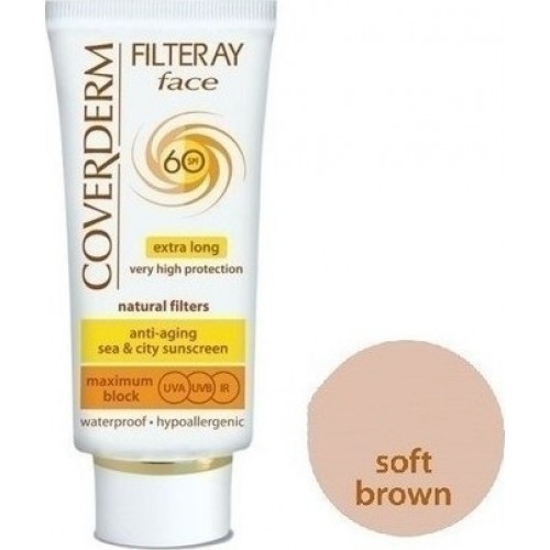 COVERDERM FILTERAY FACE SPF 60 TINTED (SOFT BROWN)