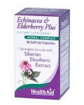 HEALTH AID ECHINACEA & ELDERBERRY PLUS 60CAPS