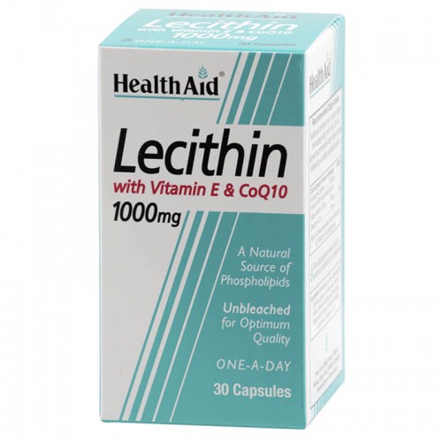 HEALTH AID LECITHIN 1000MG & CoQ10 & NATURAL VITAMIN. E 30 C