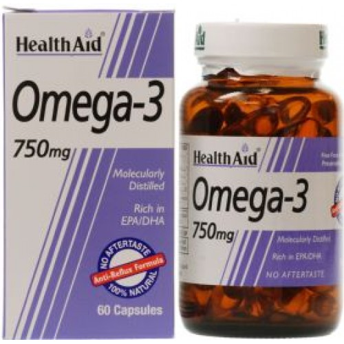 HEALTH AID OMEGA-3 750MG (EPA 425MG, DHA 325MG) 60CAPS