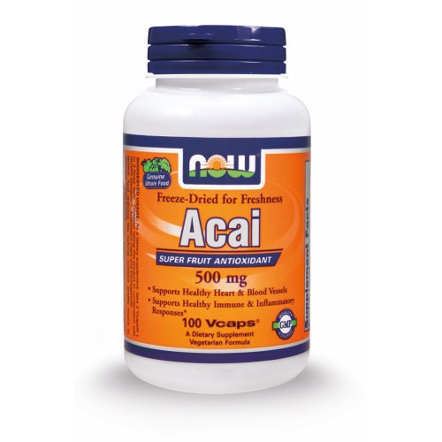 NOW ACAI 500 MG 100 VCAPS
 - NOW FOODS