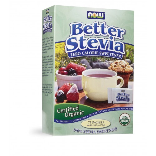 NOW BETTER STEVIA EXTRACT,ORGANIC,W/INULIN 75PC/BO - NOW FOODS