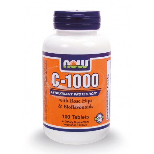 NOW C-1000 W/ROSE HIPS & BIOFLAVONOIDS 100 TABS
 - NOW FOODS