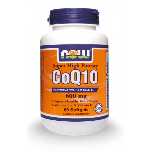 NOW COQ10 600 MG 60 SOFTGELS
 - NOW FOODS