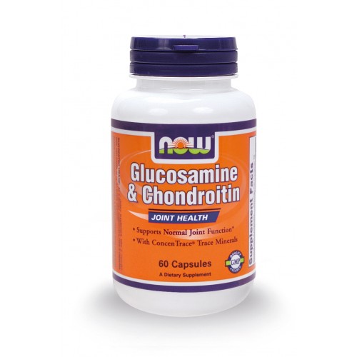 NOW GLUCOSAMINE & CHONDROITIN 1500MG/1200 MG 60CAP - NOW FOODS