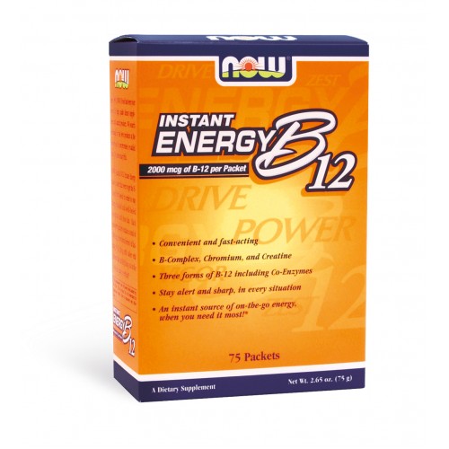 NOW INSTANT ENERGY B-12  75 PACKETS
 - NOW FOODS
