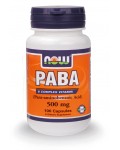 NOW PABA 500 MG 100 CAPS
 - NOW FOODS