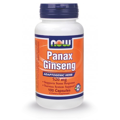 NOW PANAX GINSENG 520 MG 100 CAPS
 - NOW FOODS