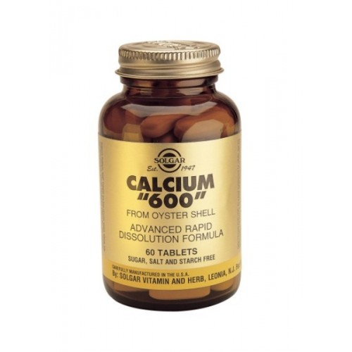 SOLGAR CALCIUM 600mg with D tabs 60s