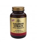SOLGAR CALCIUM CITRATE 250MG WITH D3 TABS 60S